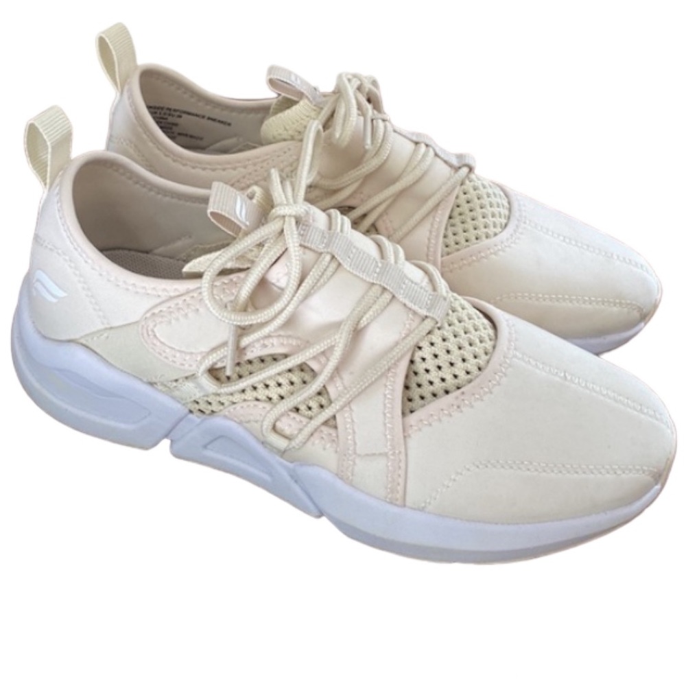 Fabletics Brookside Performance Cream Tie Up Snea… - image 1